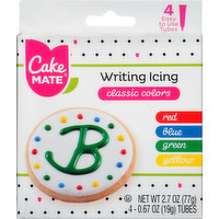 Cake Mate Writing Icing, Classic Colors, 4 Each