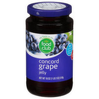 Food Club Jelly, Concord Grape, 18 Ounce