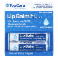 TopCare Lip Balm, Skin Protectant, 2 Each