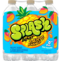 Splash Blast Flavored Water Beverage, Pineapple Mango Flavor, 6 Each