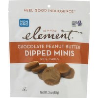 Element Rice Cakes, Chocolate Peanut Butter, Dipped Minis, 3 Ounce