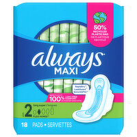 Always Pads, Flexi-Wings, Long Super, Size 2, 18 Each