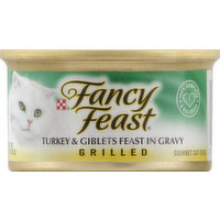 Fancy Feast Cat Food, Gourmet, Grilled, Turkey & Giblets Feast in Gravy, 3 Ounce