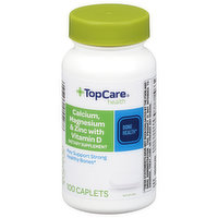 TopCare Calcium, Magnesium & Zinc with Vitamin D, Caplets, 100 Each