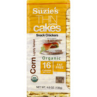 Suzies Thin Puffed Cakes, Organic, Corn, Lightly Salted, 4.6 Ounce