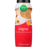 Food Club Coffee Creamer, Non-Dairy, Original, 16 Ounce