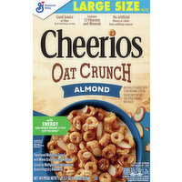 Cheerios Cereal, Almond, Oat Crunch, Large Size, 18.2 Ounce