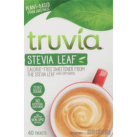 Truvia Sweetener, Calorie-Free, Stevia Leaf, 40 Each