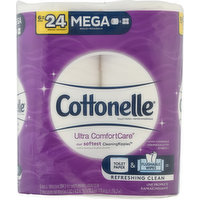Cottonelle Toilet Paper, Ultra Comfort Care, Mega Roll, 2-Ply, 6 Each