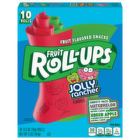 Fruit Roll-Ups Fruit Flavored Snacks, Jolly Rancher Flavored, Variety Pack, 10 Each