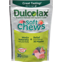 Dulcolax Saline Laxative, Soft Chews, Mixed Berry, 30 Each