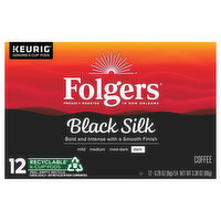 Folgers Coffee, Dark, Black Silk, 12 Each