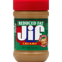 Jif Peanut Butter Spread, Creamy, Reduced Fat, 16 Ounce