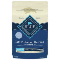 Blue Buffalo Food for Dogs, Natural, Chicken and Brown Rice Recipe, Senior, 15 Pound