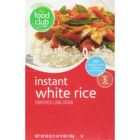 Food Club White Rice, Instant, Long Grain, 28 Ounce