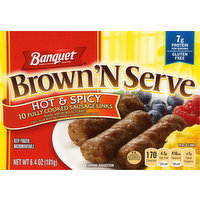 Banquet Sausage Links, Hot & Spicy, 10 Each