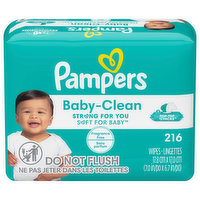 Pampers Wipes, Baby-Clean, 216 Each