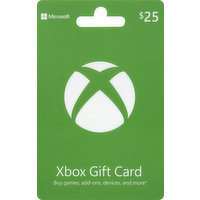 Microsoft Gift Card, Xbox, $ 25, 1 Each