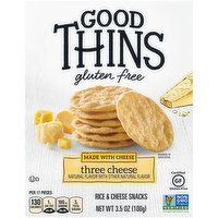 Good Thins Gluten Free Three Cheese Rice & Cheese Snacks, 3.5 Ounce