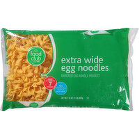 Food Club Egg Noodles, Extra Wide, 16 Ounce