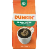 Dunkin' Coffee, Ground, Medium Roast, Decaffeinated, 12 Ounce