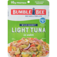 Bumble Bee Tuna, Light, Wild Caught, 2.5 Ounce