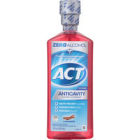 Act Fluoride Mouthwash, Cinnamon, Anticavity, Zero Alcohol, 18 Fluid ounce