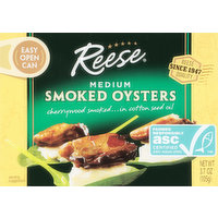 Reese Smoked Oysters, Medium, 3.7 Ounce