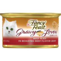 Fancy Feast Gravy Wet Cat Food, Gravy Lovers Beef Feast in Roasted Beef Flavor Gravy, 3 Ounce