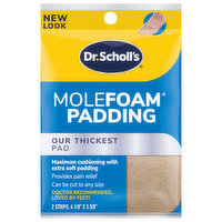 Dr. Scholl's Padding, Molefoam, 2 Each