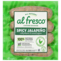 Al Fresco Chicken Sausage, with Jalapeno & Roasted Peppers, Spicy Jalapeno, 11 Ounce