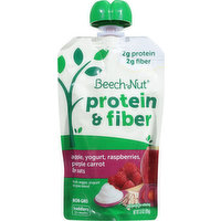 Beech-Nut Protein & Fiber, Apple, Yogurt, Raspberries, Purple Carrot & Oats, Toddlers (12+ Months), 3.5 Ounce