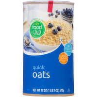 Food Club Quick Oats, 18 Ounce