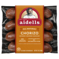 Aidells Chicken Sausage,  All Natural, Smoked, Chorizo, 12 Ounce