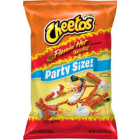 Cheetos Cheese Flavored Snacks, Flamin' Hot Flavored, Crunchy, Party Size, 15 Ounce