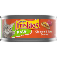 Friskies Pate Wet Cat Food, Chicken & Tuna Dinner, 5.5 Ounce