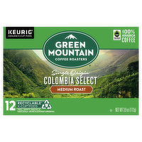 Green Mountain Coffee Roasters Coffee, Single Origin, Colombia Select, Medium Roast, K-Cup Pods, 12 Each