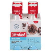 SlimFast Meal Replacement Shake, Rich Chocolate Royale, 4 Each