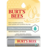 Burt's Bees Lip Balm, Moisturizing, Ultra Conditioning, 0.15 Ounce