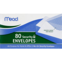 Mead Envelopes, Security, 80 Each