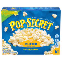Pop-Secret Popcorn, Premium, Butter, 6 Each