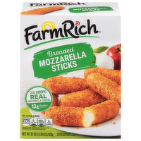 Farm Rich Mozzarella Sticks, Breaded, 22 Ounce