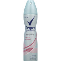 Degree Anti-Perspirant, Dry Spray, Sheer Powder, 3.8 Ounce