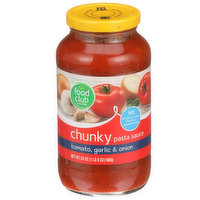 Food Club Tomato, Garlic & Onion Chunky Pasta Sauce, 24 Ounce