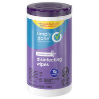 Simply Done Disinfecting Wipes, Lavender Scent, 75 Each