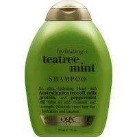 OGX Shampoo, Hydrating + Teatree Mint, 385 Millilitre