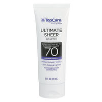TopCare Ultimate Sheer Water Resistant Uva/Uvb Broad Spectrum Spf 70 Sunscreen Lotion, 3 Fluid ounce