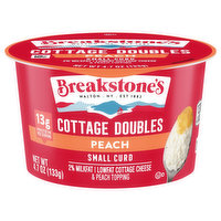 Breakstone's Cottage Double, Peach, Lowfat, 2% Milkfat, Small Curd, 4.7 Ounce