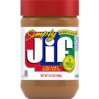 Jif Peanut Butter, Creamy, Simply, 15.5 Ounce