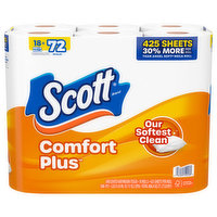 Scott Bathroom Tissue, Unscented, Mega Rolls, One-Ply, 18 Each